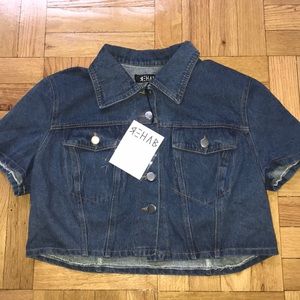 Dolls Kill Denim Crop Top